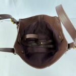 Women's Vegan Leather Zip-Detail Shoulder Tote Bag with Crossbody Strap
