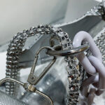 Women's Rhinestone Stadium Approved Clear Chain Crossbody Bag