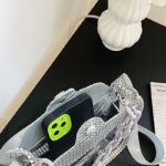 Women's Rhinestone Stadium Approved Clear Chain Crossbody Bag