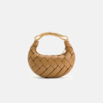 Petit sac à main en métal PU tissé avec sangle pour le corps de la femme