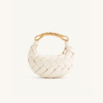 Petit sac à main en métal PU tissé avec sangle pour le corps de la femme