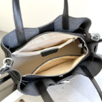 Women's Split Leather Buckle Shoulder Crossbody Tote Bag