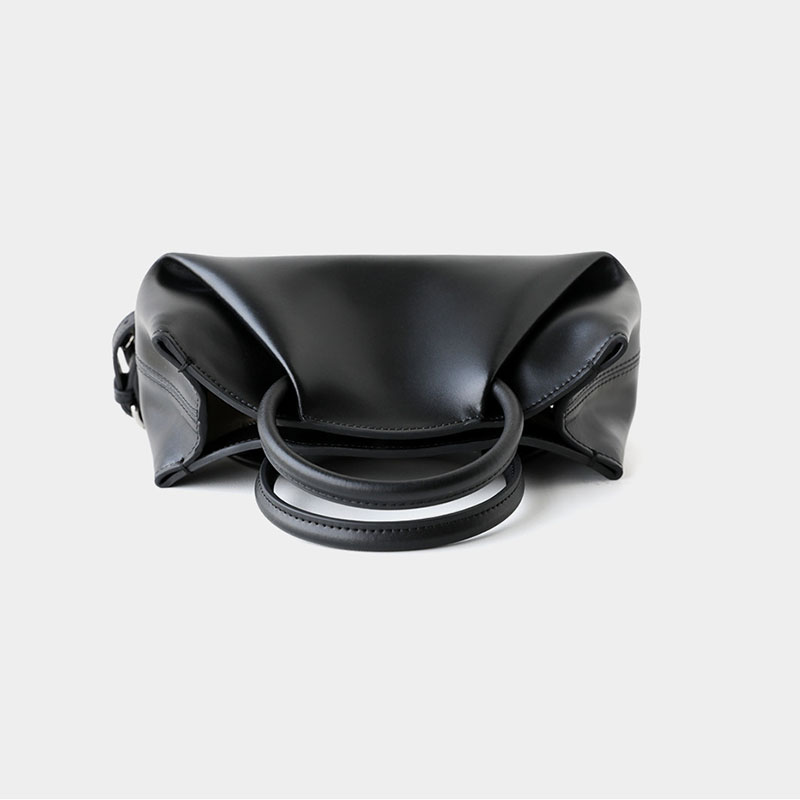 Sac à main supérieur plissé en cuir nuage fendu pour femmes