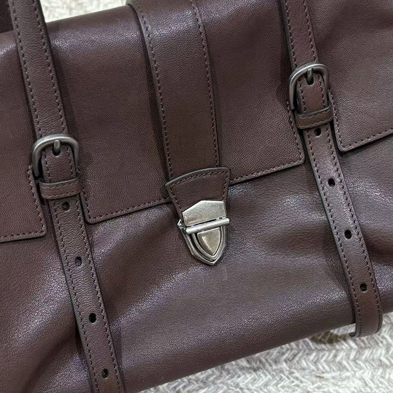 Sac à bandoulière à rabat en cuir fendu pour femmes