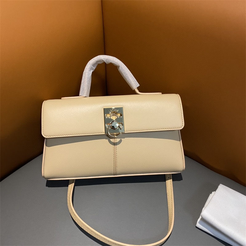 Sac à main en cuir fendu à rabat et à sangle pour femmes, en or et en métal dur