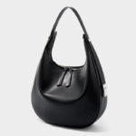 Women's Split Leather Zipper Closure Shoulder Hobo Bag