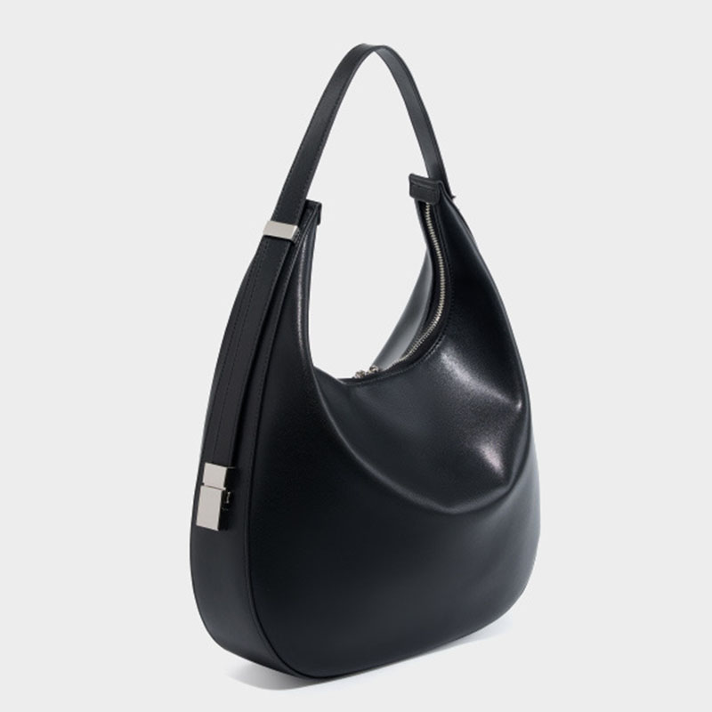 Women's Split Leather Zipper Closure Shoulder Hobo Bag