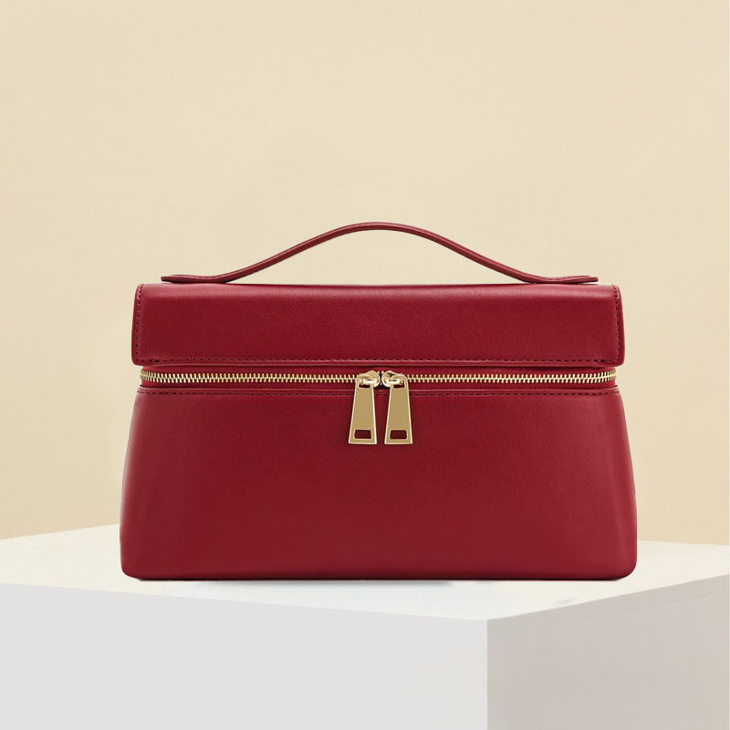 Sac à main en cuir synthétique à fermeture à glissière pour femmes