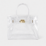Women's Clear Stadium Approved Top Handle Bags with Shoulder Strap