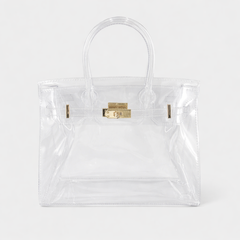 Women's Clear Stadium Approved Top Handle Bags with Shoulder Strap