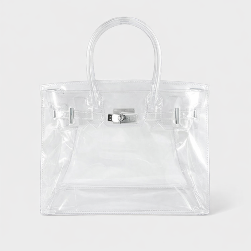 Women's Clear Stadium Approved Top Handle Bags with Shoulder Strap