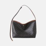 Women's Black Split Leather Printed Crossbody Shoulder Hobo Bag with Small Zipper Pouch