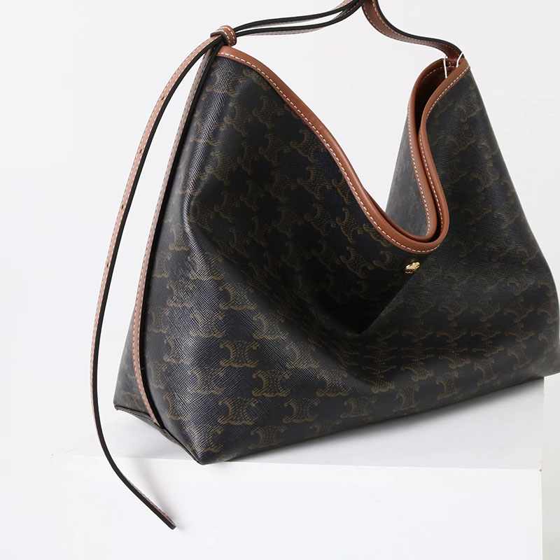 Women's Black Split Leather Printed Crossbody Shoulder Hobo Bag with Small Zipper Pouch