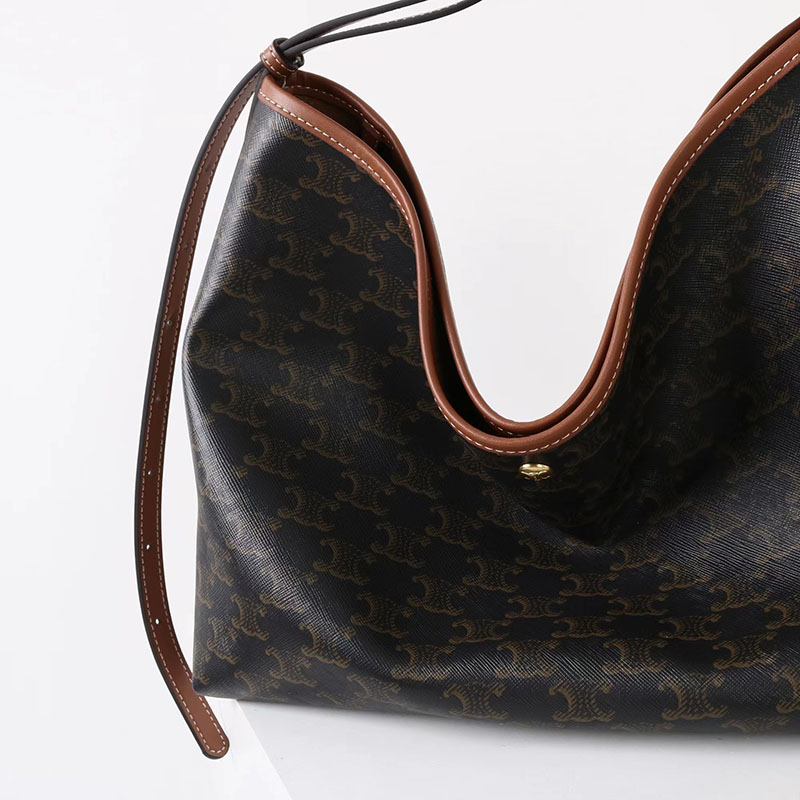 Women's Black Split Leather Printed Crossbody Shoulder Hobo Bag with Small Zipper Pouch