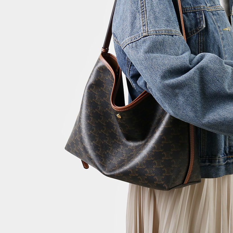 Women's Black Split Leather Printed Crossbody Shoulder Hobo Bag with Small Zipper Pouch