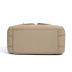 Sac à main à bandoulière en cuir pleine fleur avec poches frontales à double boucle pour femmes