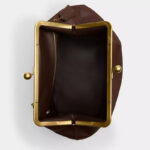 Women's Vegan Leather Kiss-Lock Frame Shoulder Tote Bag
