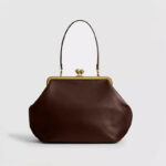 Women's Vegan Leather Kiss-Lock Frame Shoulder Tote Bag