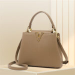 Women's Vegan Leather Pebbled Structured Shoulder Top Handle Bag