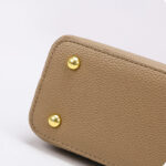 Women's Vegan Leather Pebbled Structured Shoulder Top Handle Bag