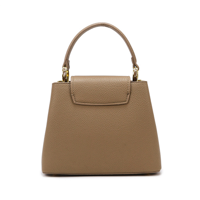 Women's Vegan Leather Pebbled Structured Shoulder Top Handle Bag