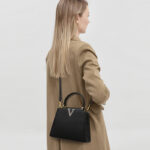 Women's Vegan Leather Pebbled Structured Shoulder Top Handle Bag