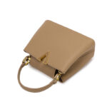 Women's Vegan Leather Pebbled Structured Shoulder Top Handle Bag