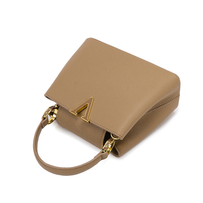 Women's Vegan Leather Pebbled Structured Shoulder Top Handle Bag