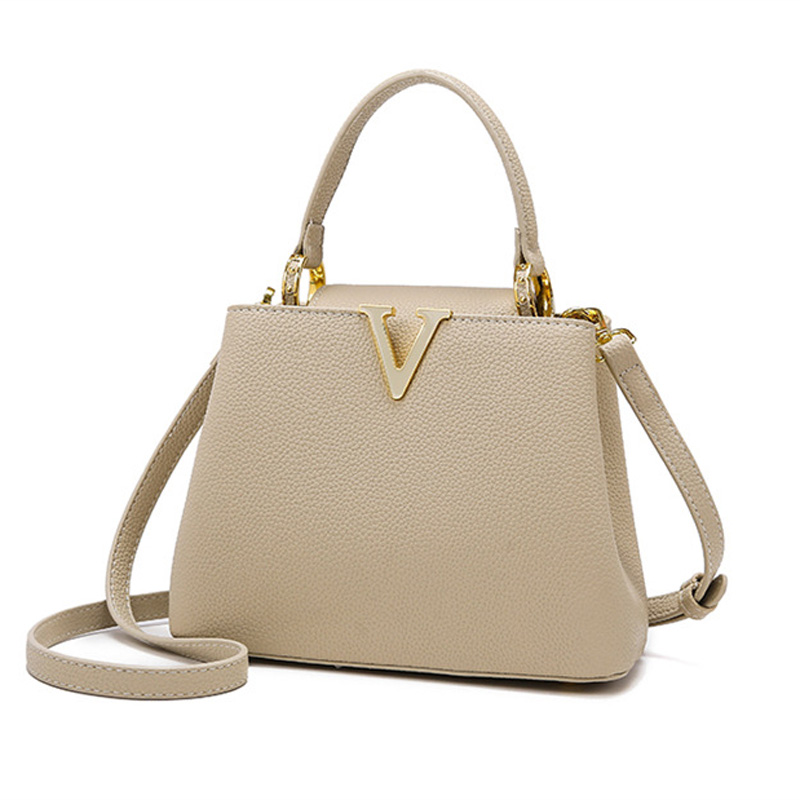 Women's Vegan Leather Pebbled Structured Shoulder Top Handle Bag