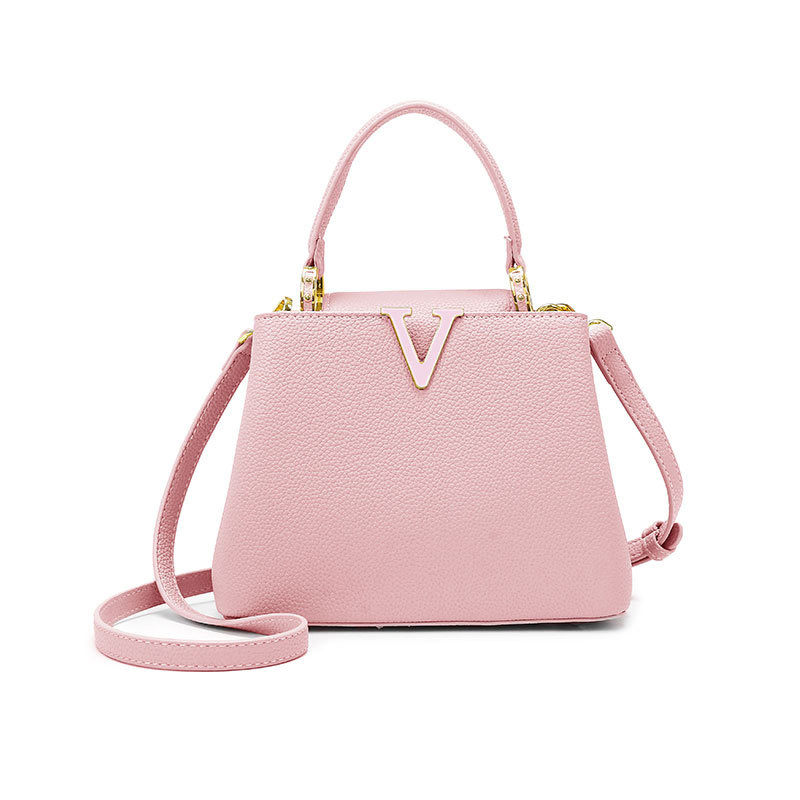 Women's Vegan Leather Pebbled Structured Shoulder Top Handle Bag