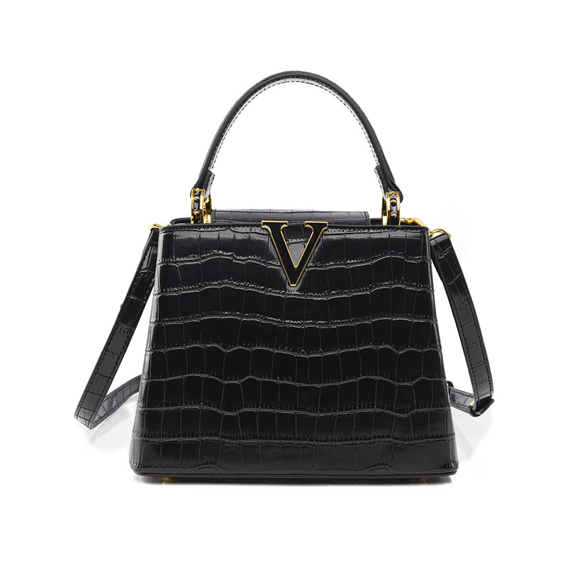 Women's Vegan Leather Pebbled Structured Shoulder Top Handle Bag