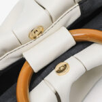 Women's Vegan Leather Ruched Ring Top Handle Bag