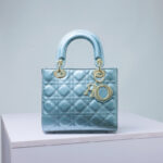 Women's Patent Full-Grain Leather Quilted Crossbody Top Handle Mini Bag