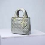 Women's Patent Full-Grain Leather Quilted Crossbody Top Handle Mini Bag