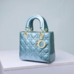 Women's Patent Full-Grain Leather Quilted Crossbody Top Handle Mini Bag