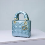 Women's Patent Full-Grain Leather Quilted Crossbody Top Handle Mini Bag