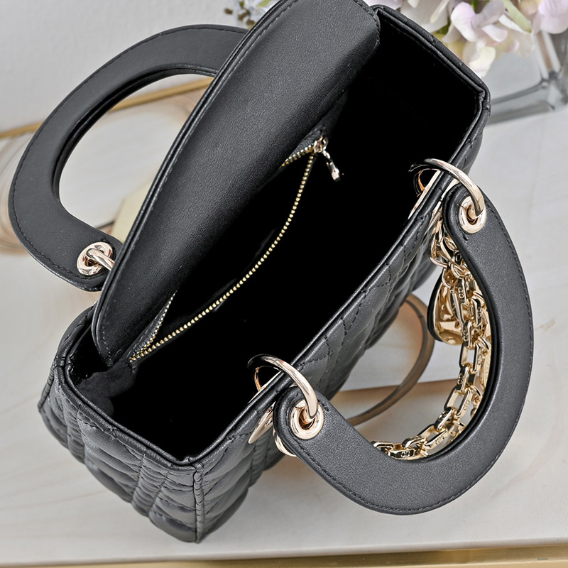Women's Quilted Lambskin Top Handle Small Tote Bags