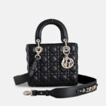 Women's Quilted Lambskin Top Handle Small Tote Bags