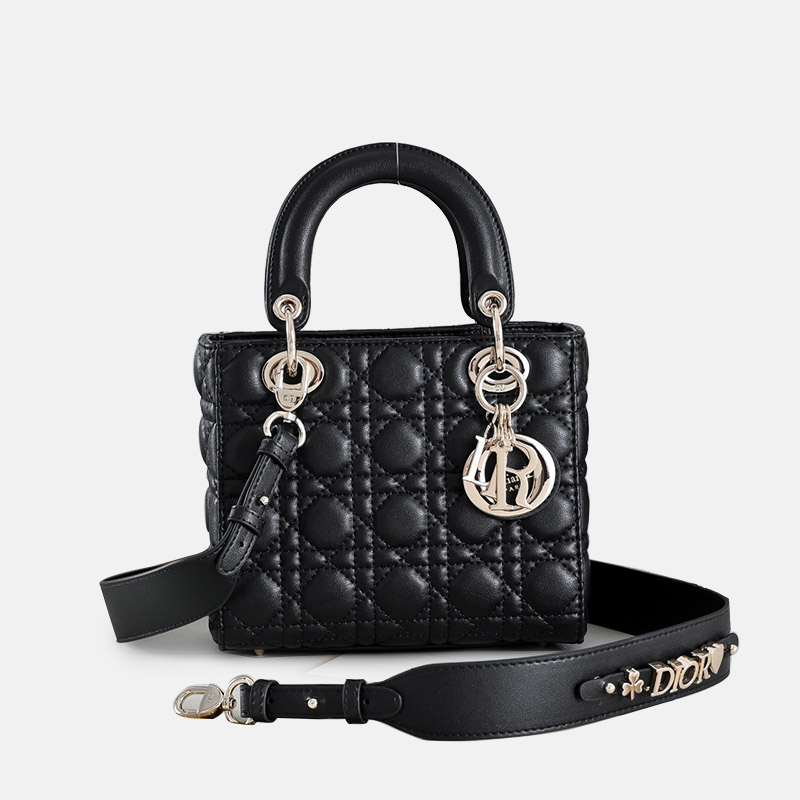 Women's Quilted Lambskin Top Handle Small Tote Bags