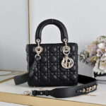 Women's Quilted Lambskin Top Handle Small Tote Bags
