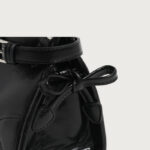 Women's Split Leather Buckle Crossbody Top Handle Bag