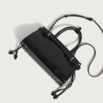 Women's Split Leather Buckle Crossbody Top Handle Bag