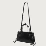Women's Split Leather Buckle Crossbody Top Handle Bag