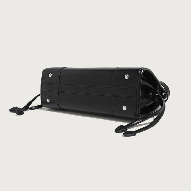 Women's Split Leather Buckle Crossbody Top Handle Bag