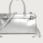 Women's Split Leather Buckle Crossbody Top Handle Bag