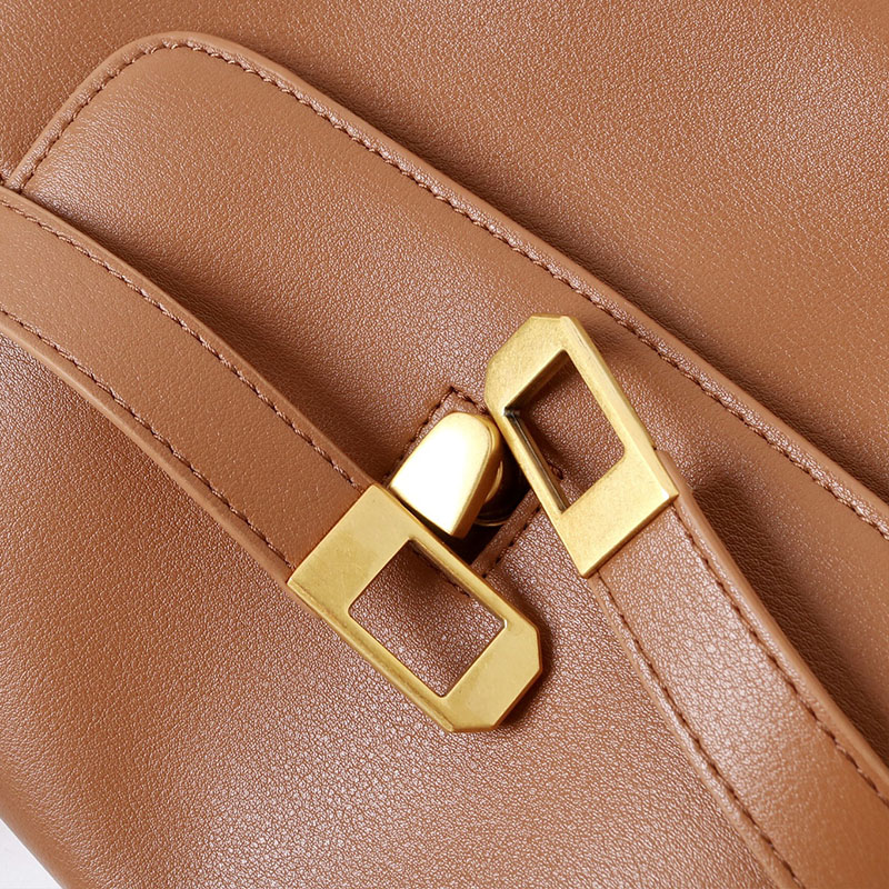 Women's Split Leather Drawstring Turn-Lock Top Handle Satchel Bag with Shoulder Crossbody Strap