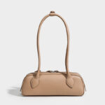 Women's Split Leather Minimalist Boston Shoulder Baguette Bag