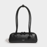 Women's Split Leather Minimalist Boston Shoulder Baguette Bag