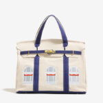 Women's Canvas Embroidered Window Top Handle Tote Bag