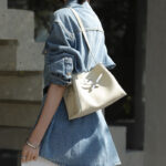 Women's Full-Grain Leather Structured Lock Crossbody Shoulder Hobo Bag